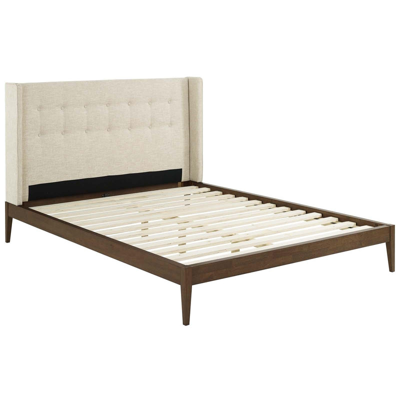 Modway Furniture Hadley Queen Upholstered Platform Bed MOD-6003-BEI IMAGE 4