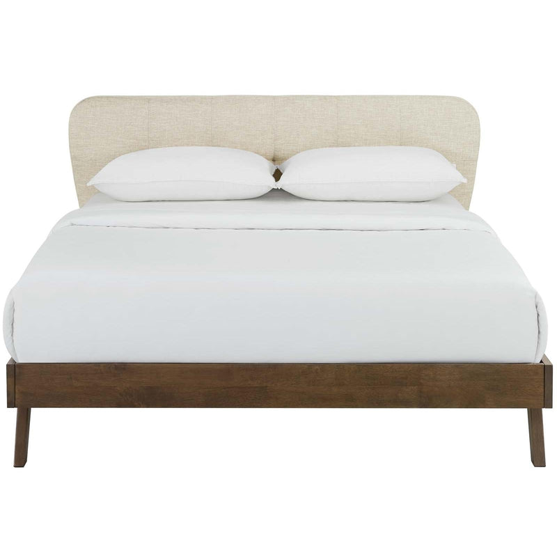 Modway Furniture Gianna Queen Upholstered Platform Bed MOD-6004-BEI IMAGE 1