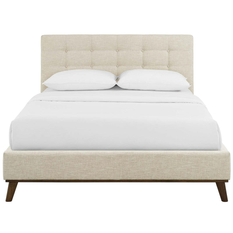 Modway Furniture McKenzie Queen Upholstered Platform Bed MOD-6005-BEI IMAGE 1