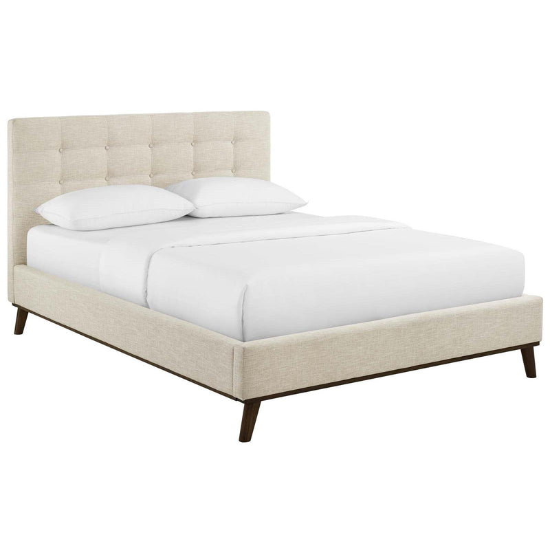 Modway Furniture McKenzie Queen Upholstered Platform Bed MOD-6005-BEI IMAGE 2