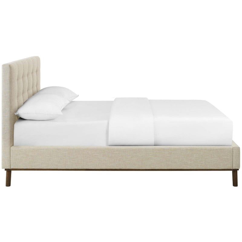 Modway Furniture McKenzie Queen Upholstered Platform Bed MOD-6005-BEI IMAGE 3