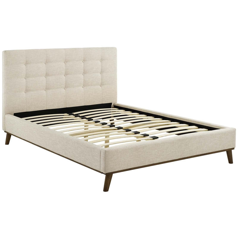 Modway Furniture McKenzie Queen Upholstered Platform Bed MOD-6005-BEI IMAGE 4