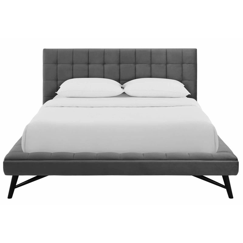 Modway Furniture Julia Queen Upholstered Platform Bed MOD-6008-GRY IMAGE 1