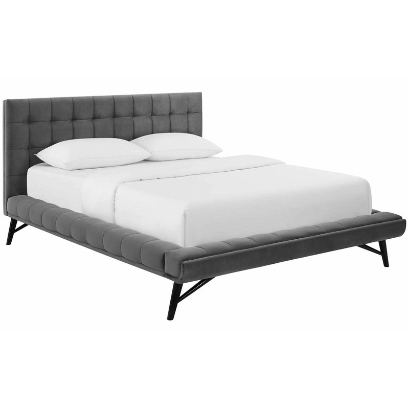 Modway Furniture Julia Queen Upholstered Platform Bed MOD-6008-GRY IMAGE 2