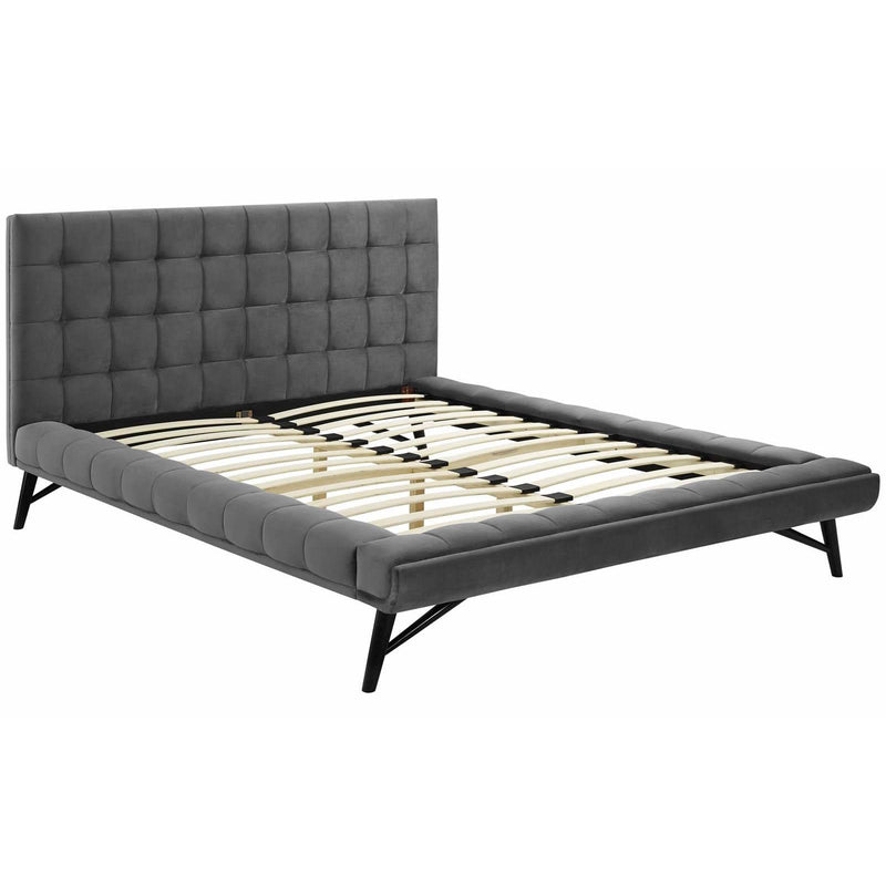 Modway Furniture Julia Queen Upholstered Platform Bed MOD-6008-GRY IMAGE 4