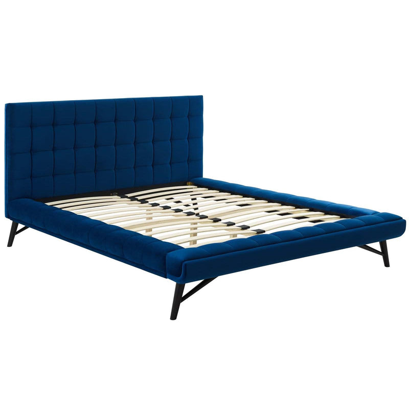 Modway Furniture Julia Queen Upholstered Platform Bed MOD-6008-NAV IMAGE 4