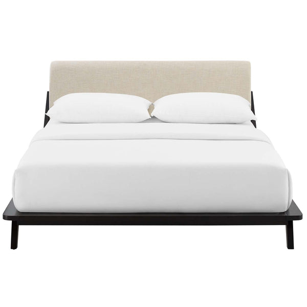 Modway Furniture Luella Queen Upholstered Platform Bed MOD-6047-CAP-BEI IMAGE 1