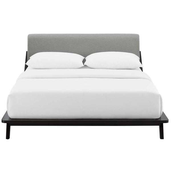 Modway Furniture Luella Queen Upholstered Platform Bed MOD-6047-CAP-LGR IMAGE 1