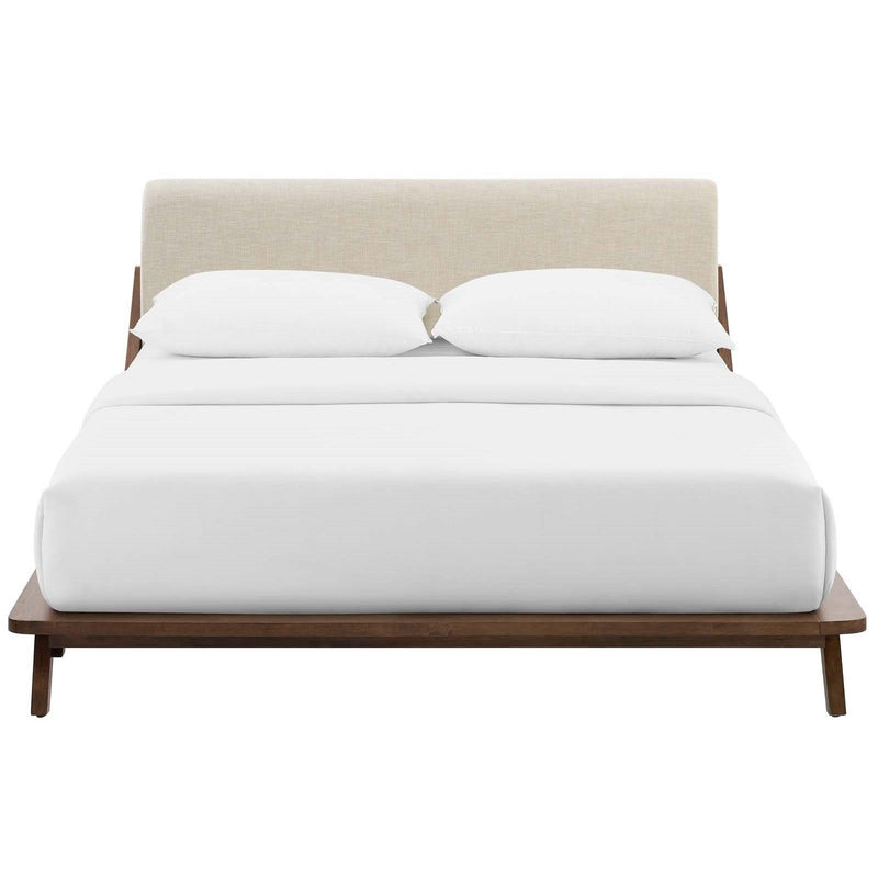 Modway Furniture Luella Queen Upholstered Platform Bed MOD-6047-WAL-BEI IMAGE 1