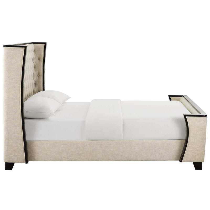 Modway Furniture Galia Queen Upholstered Platform Bed MOD-6052-BEI IMAGE 3