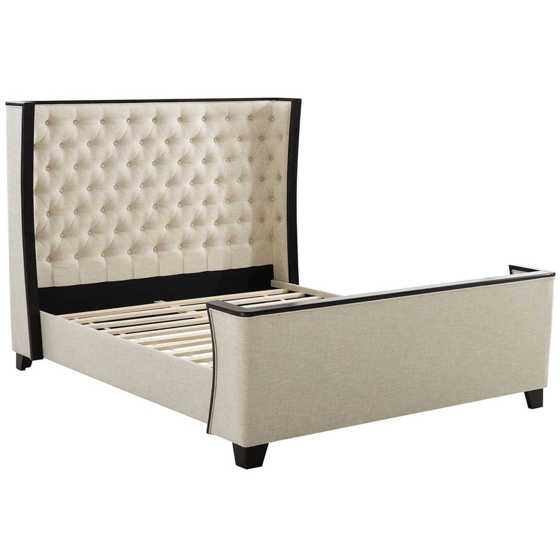 Modway Furniture Galia Queen Upholstered Platform Bed MOD-6052-BEI IMAGE 4