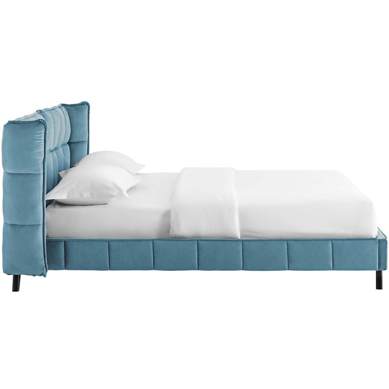 Modway Furniture Makenna Queen Upholstered Platform Bed MOD-6081-SEA IMAGE 3