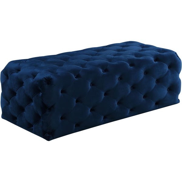 Meridian Casey Fabric Ottoman 121Navy IMAGE 1