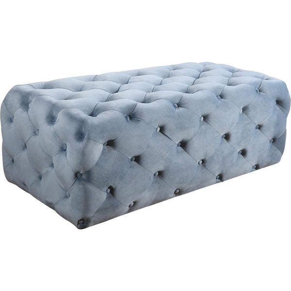 Meridian Casey Fabric Ottoman 121SkyBlu IMAGE 1