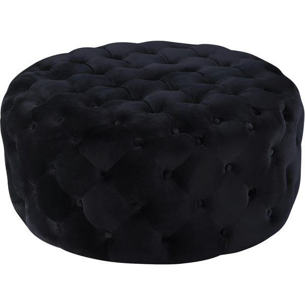 Meridian Addison Fabric Ottoman 122Black IMAGE 1