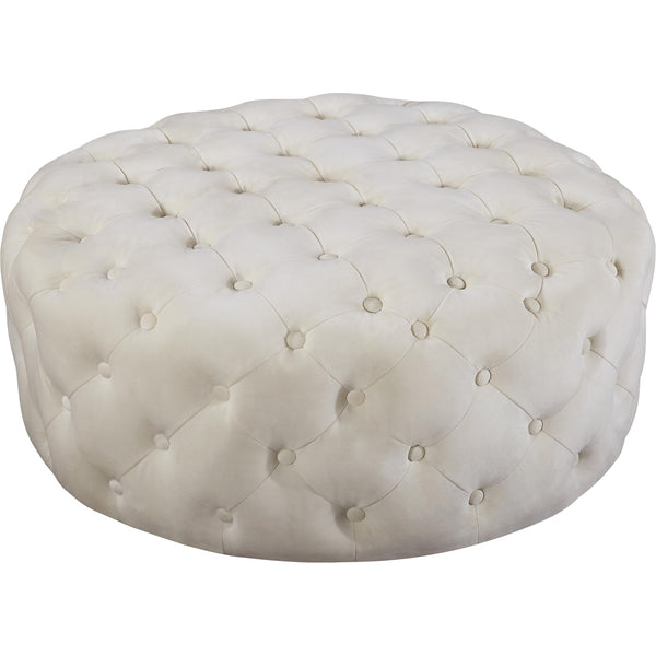 Meridian Addison Fabric Ottoman 122Cream IMAGE 1