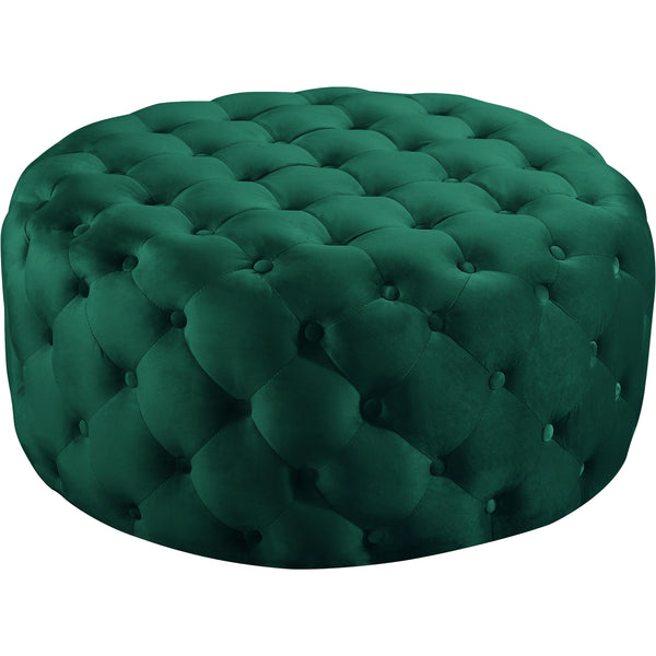 Meridian Addison Fabric Ottoman 122Green IMAGE 1