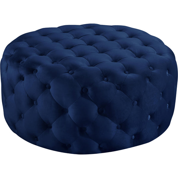 Meridian Addison Fabric Ottoman 122Navy IMAGE 1