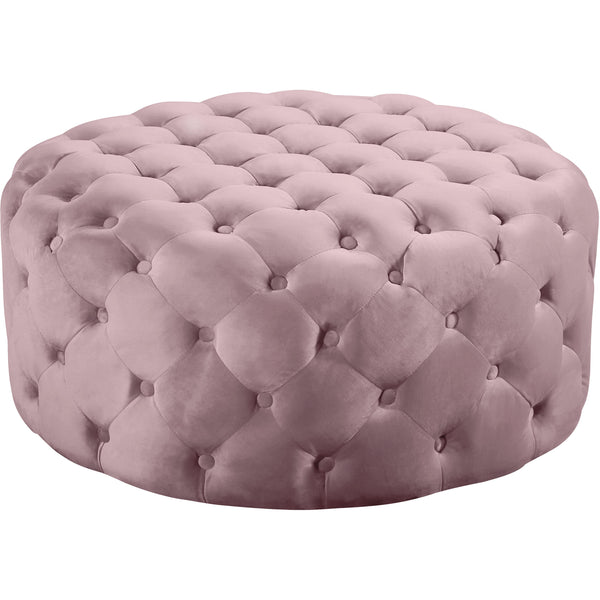 Meridian Addison Fabric Ottoman 122Pink IMAGE 1