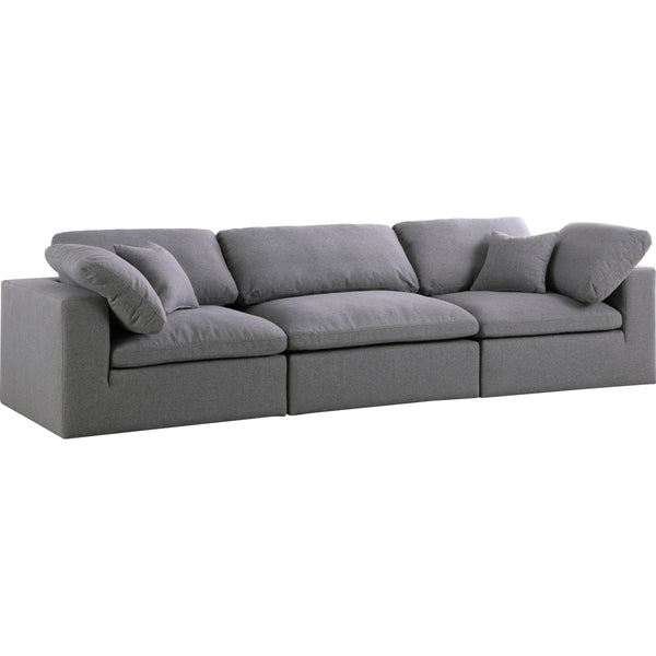 Meridian Serene Stationary Fabric Sofa 601Grey-S119 IMAGE 1