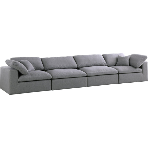 Meridian Serene Stationary Fabric Sofa 601Grey-S158 IMAGE 1