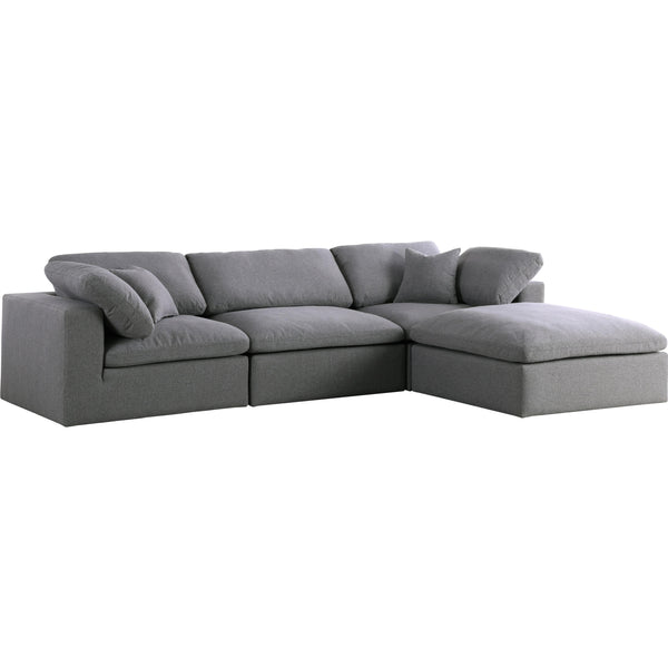 Meridian Serene Fabric 4 pc Sectional 601Grey-Sec4A IMAGE 1