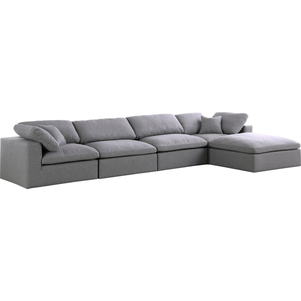 Meridian Serene Fabric 5 pc Sectional 601Grey-Sec5A IMAGE 1