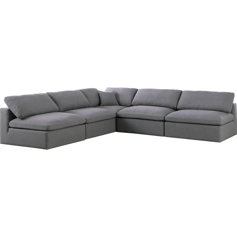 Meridian Serene Fabric 5 pc Sectional 601Grey-Sec5B IMAGE 1