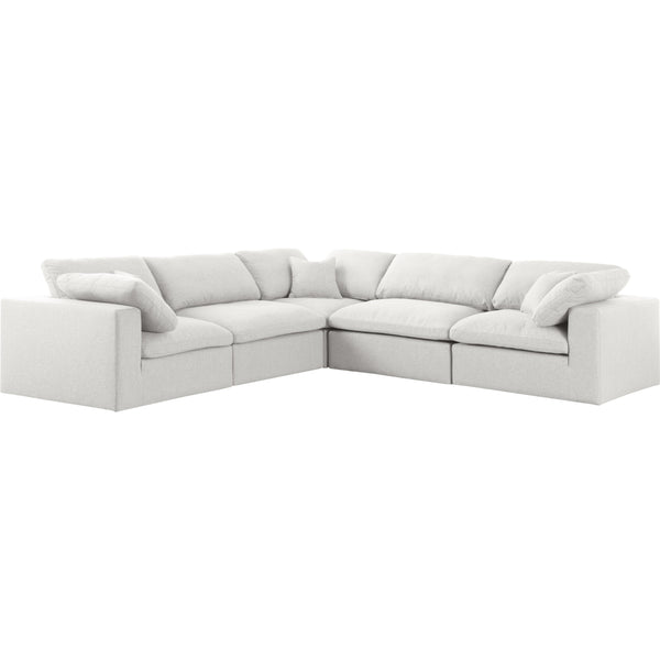 Meridian Serene Fabric 5 pc Sectional 601Cream-Sec5C IMAGE 1