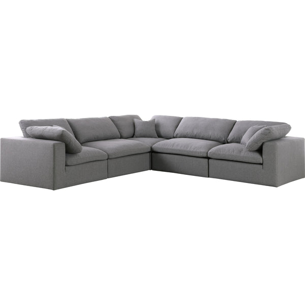 Meridian Serene Fabric 5 pc Sectional 601Grey-Sec5C IMAGE 1