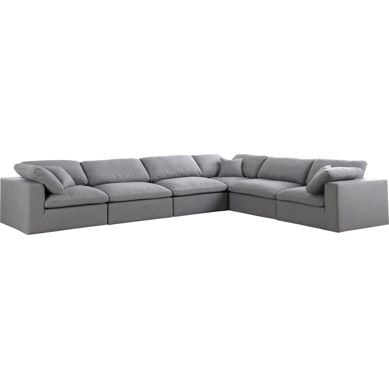 Meridian Serene Fabric 6 pc Sectional 601Grey-Sec6A IMAGE 1