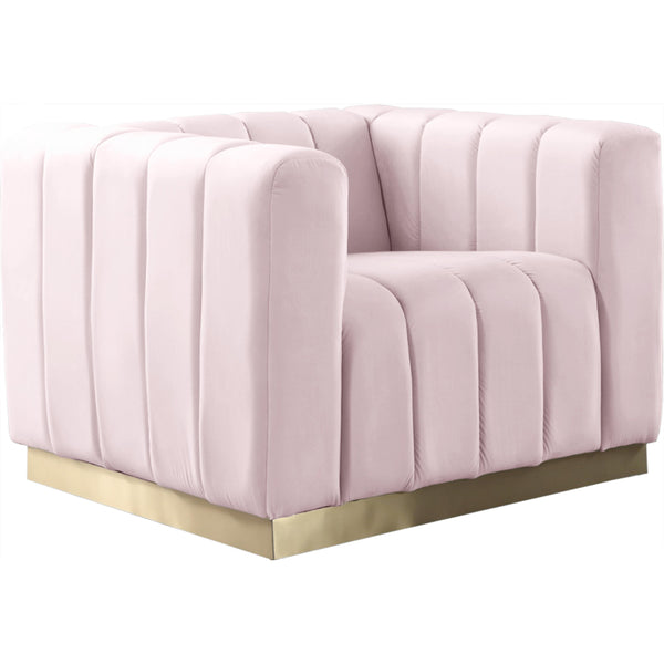 Meridian Marlon Stationary Fabric Chair 603Pink-C IMAGE 1