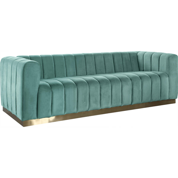 Meridian Marlon Stationary Fabric Sofa 603Mint-S IMAGE 1