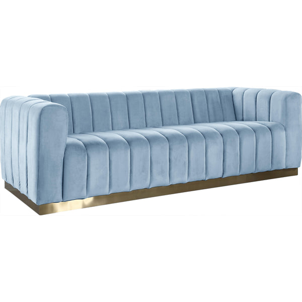 Meridian Marlon Stationary Fabric Sofa 603SkyBlu-S IMAGE 1