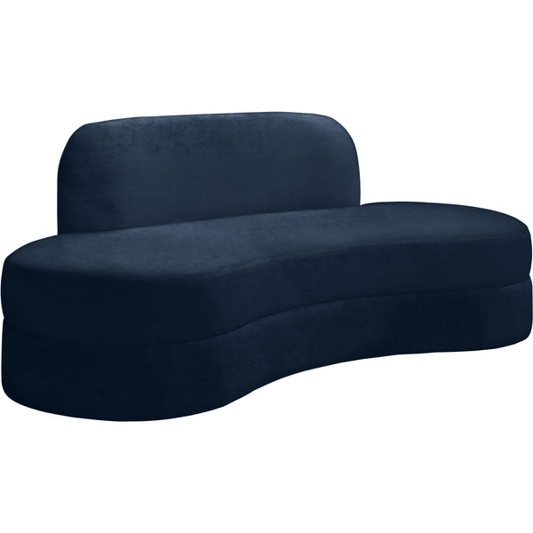 Meridian Mitzy Stationary Fabric Sofa 606Navy-S IMAGE 1