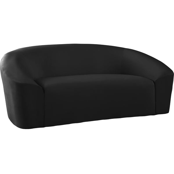 Meridian Riley Stationary Fabric Loveseat 610Black-L IMAGE 1