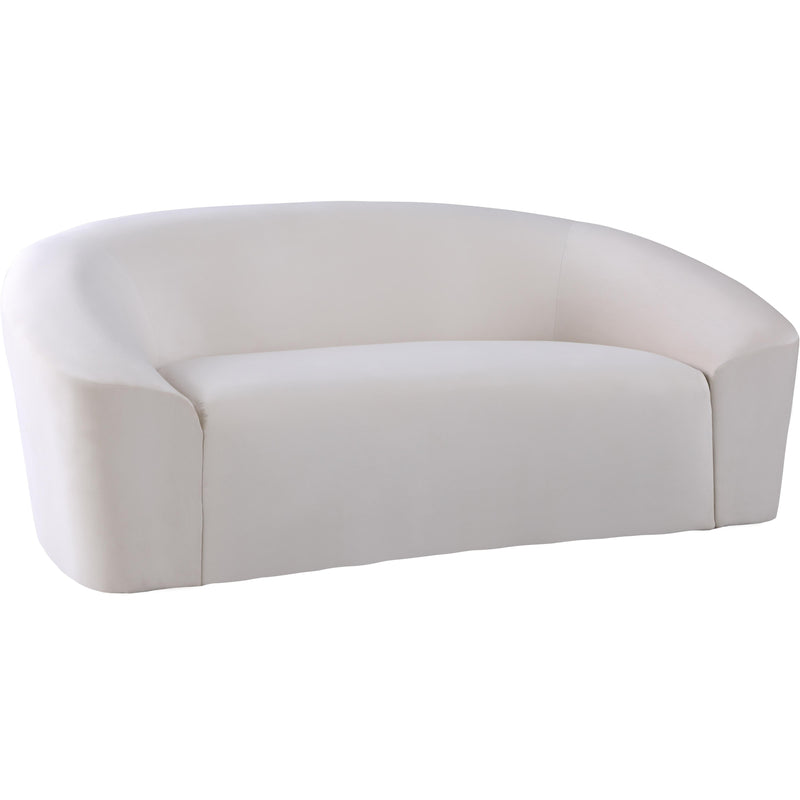 Meridian Riley Stationary Fabric Loveseat 610Cream-L IMAGE 1