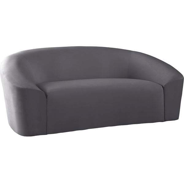 Meridian Riley Stationary Fabric Loveseat 610Grey-L IMAGE 1