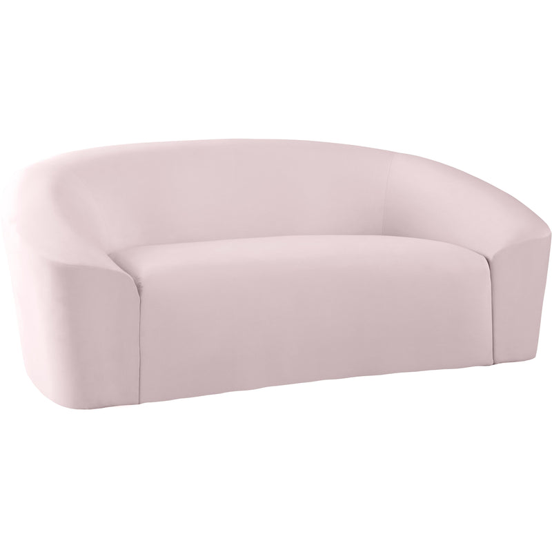 Meridian Riley Stationary Fabric Loveseat 610Pink-L IMAGE 1