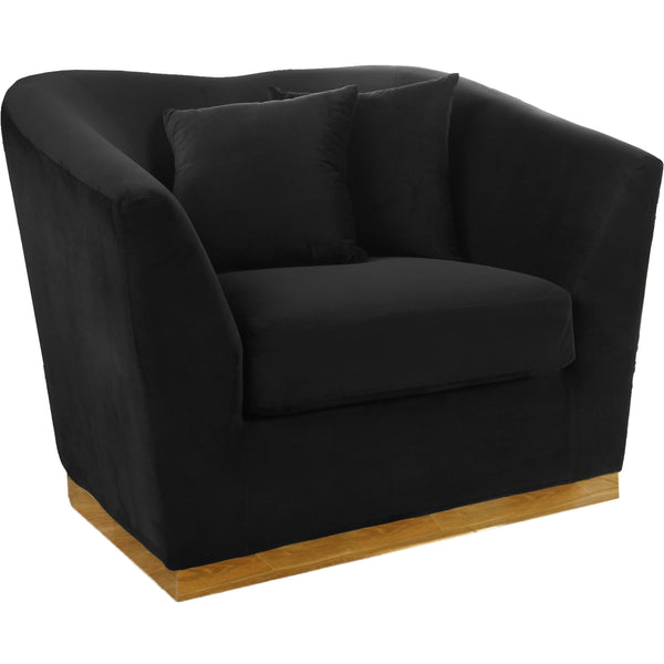 Meridian Arabella Stationary Fabric Chair 617Black-C IMAGE 1