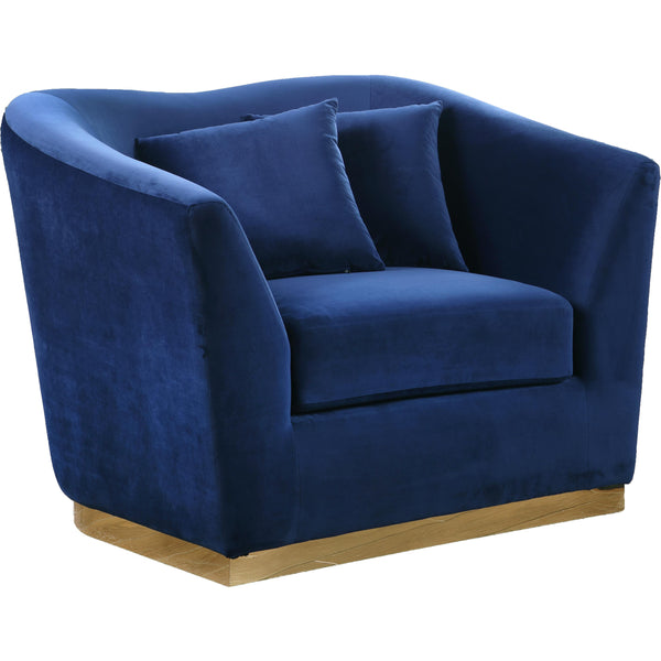 Meridian Arabella Stationary Fabric Chair 617Navy-C IMAGE 1