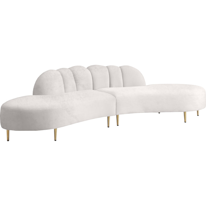 Meridian Divine Fabric 2 pc Sectional 618Cream-Sectional IMAGE 1