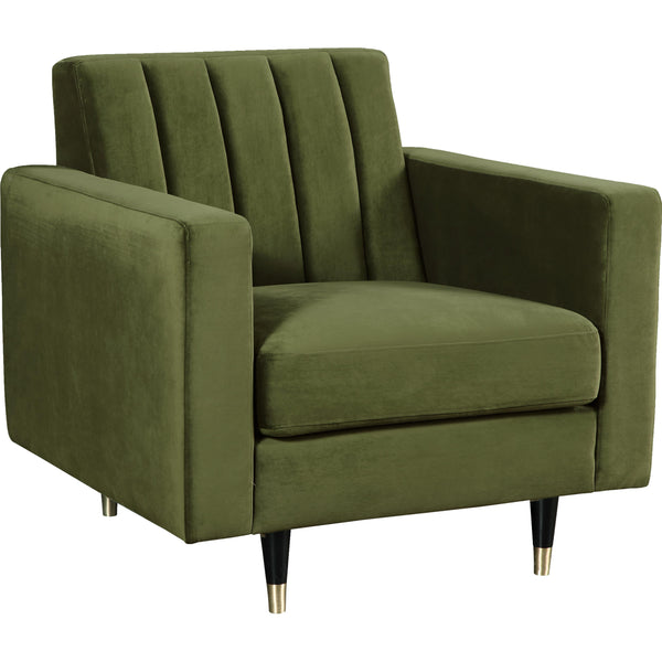 Meridian Lola Stationary Fabric Chair 619Olive-C IMAGE 1