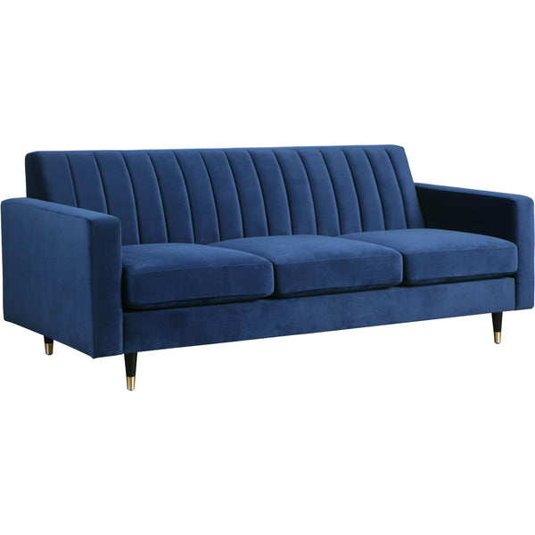 Meridian Lola Stationary Fabric Sofa 619Navy-S IMAGE 1