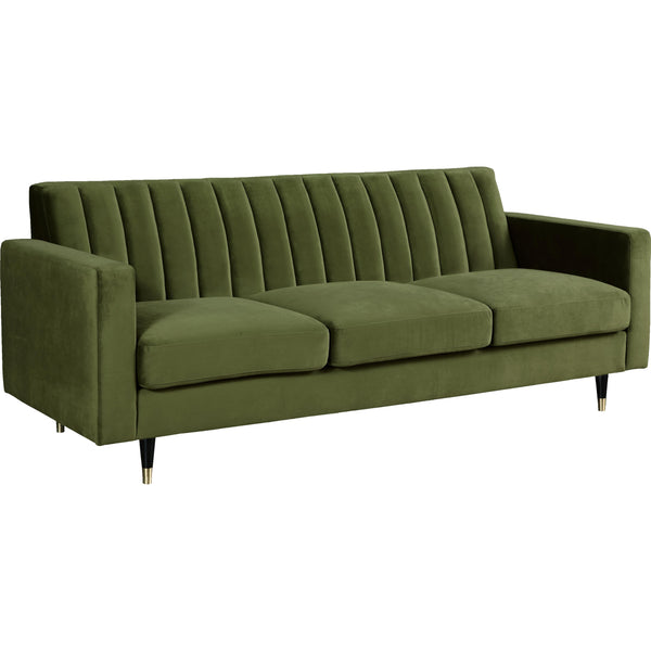 Meridian Lola Stationary Fabric Sofa 619Olive-S IMAGE 1