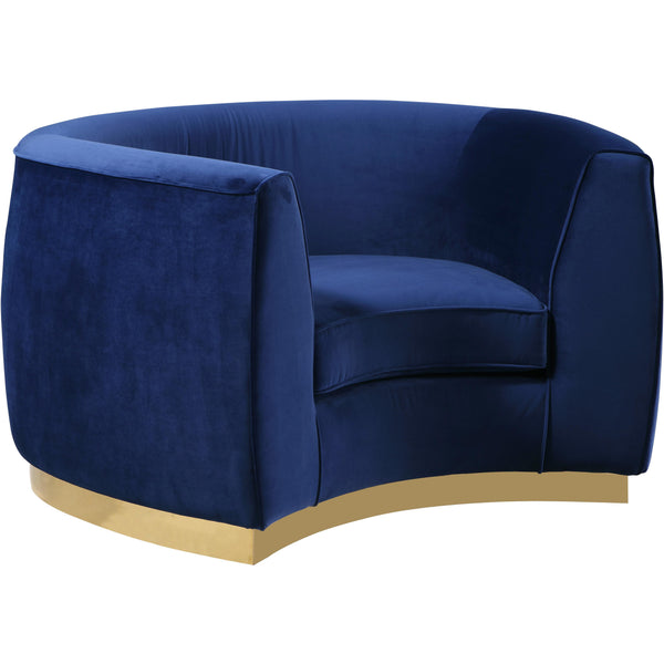 Meridian Julian Stationary Fabric Chair 620Navy-C IMAGE 1