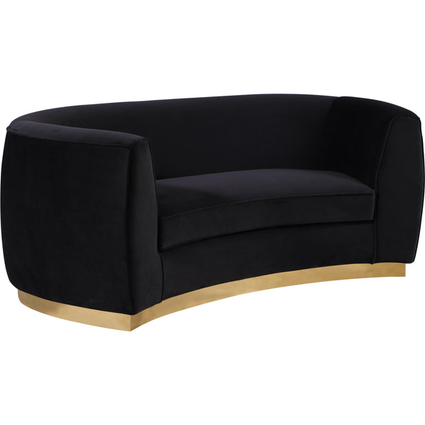 Meridian Julian Stationary Fabric Loveseat 620Black-L IMAGE 1