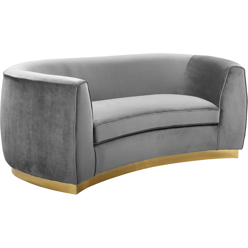 Meridian Julian Stationary Fabric Loveseat 620Grey-L IMAGE 1