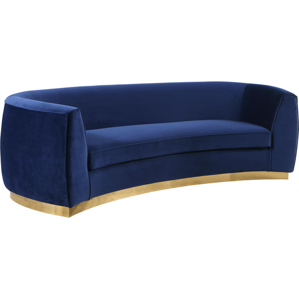 Meridian Julian Stationary Fabric Sofa 620Navy-S IMAGE 1