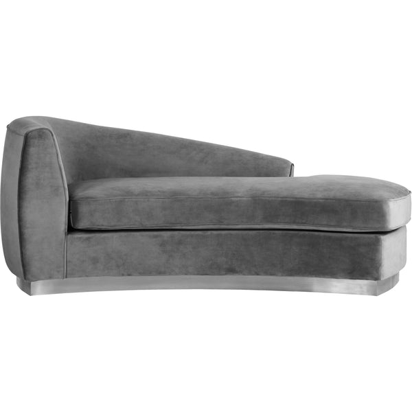 Meridian Julian Fabric Chaise 621Grey-Chaise IMAGE 1